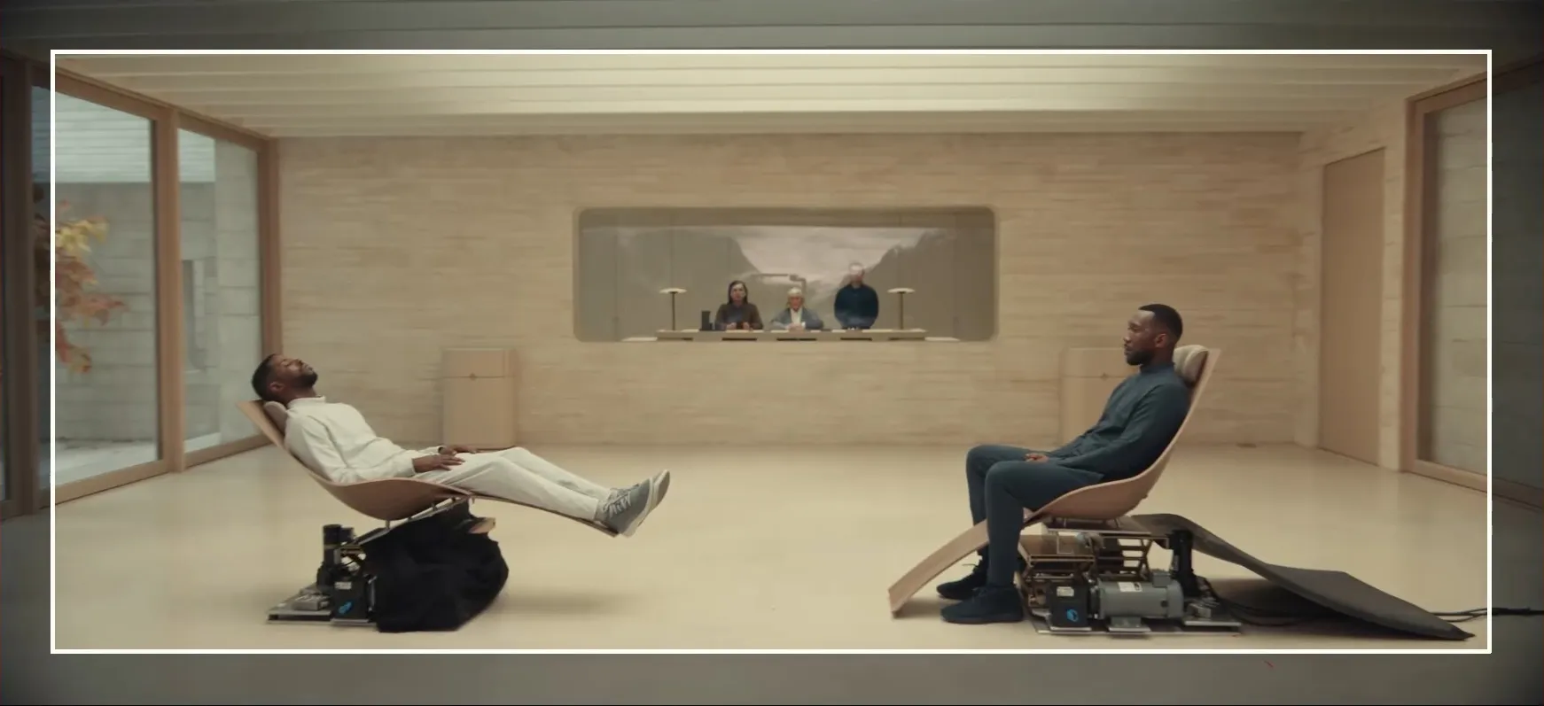 Production still from Swan Song (2021)