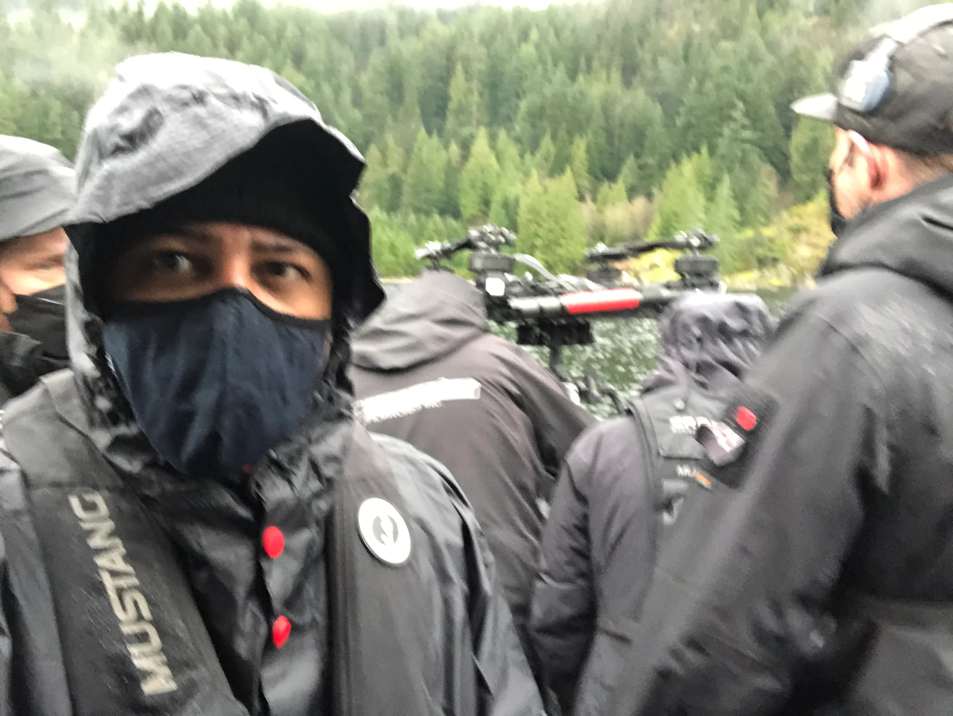 Production still from Swan Song (2021)