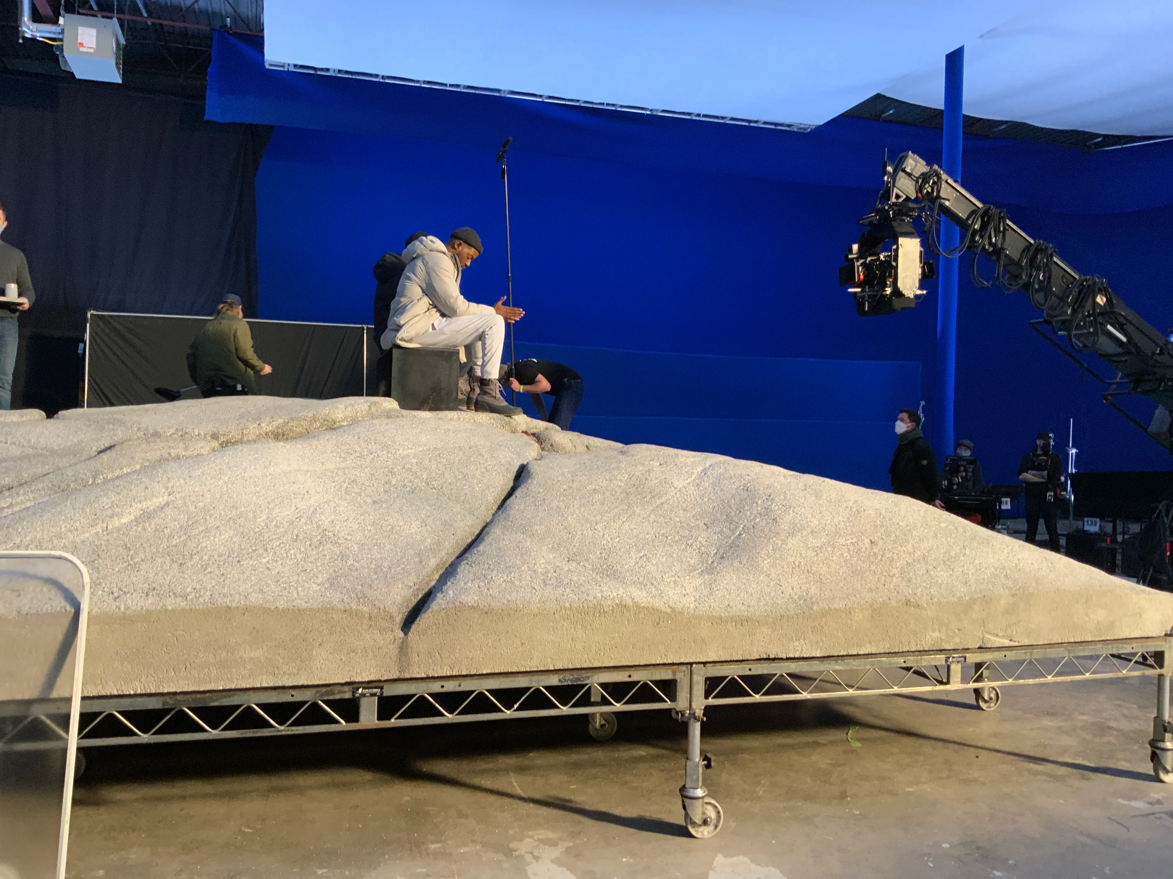 Production still from Swan Song (2021)